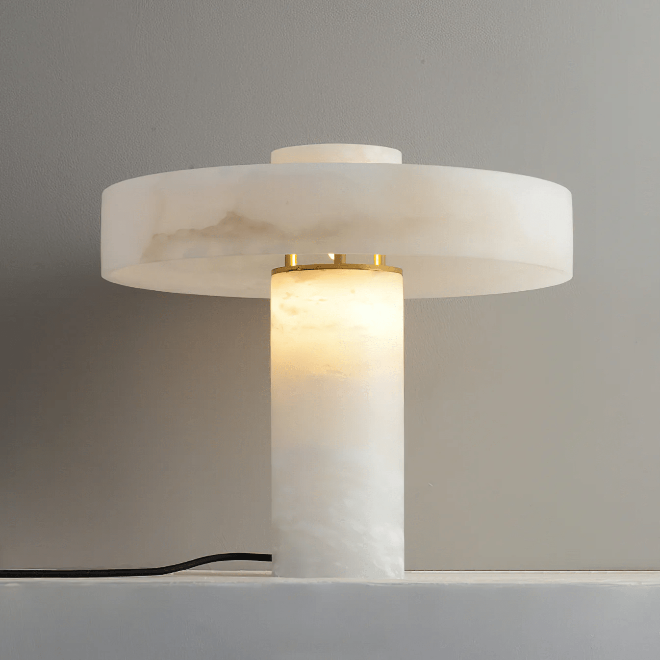 Plinth Alabaster Table Lamp