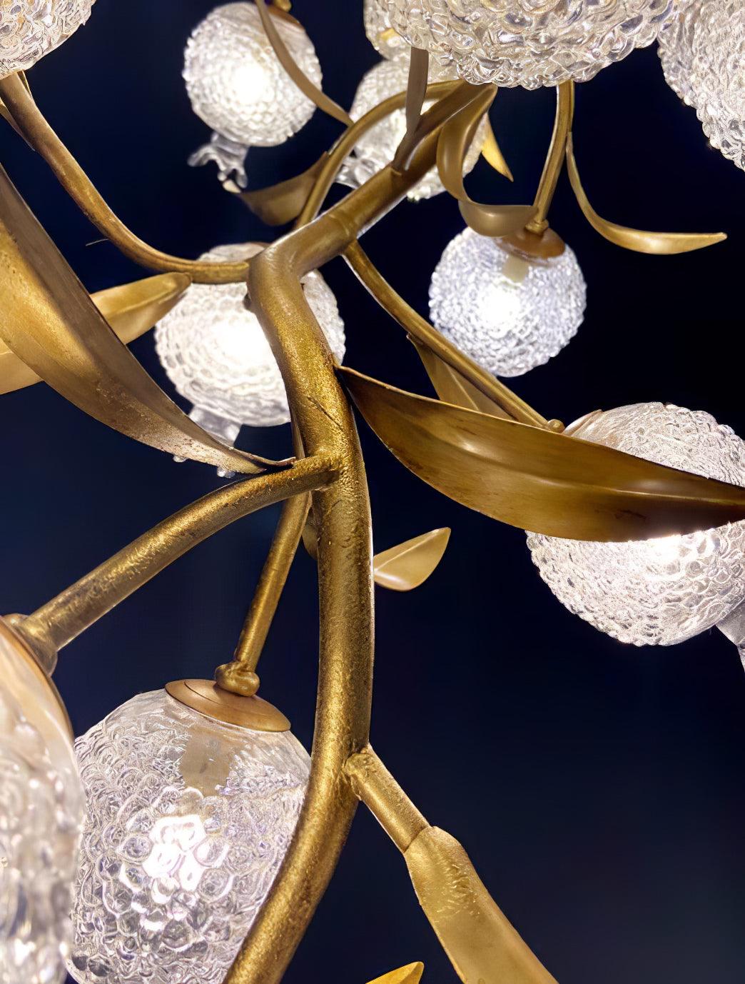 Pomegranate Brass Branch Chandelier by Bling Lighting Studio