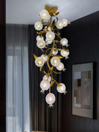 Pomegranate Brass Branch Chandelier by Bling Lighting Studio