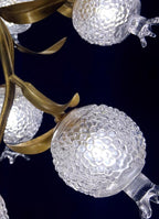 Pomegranate Brass Branch Chandelier by Bling Lighting Studio