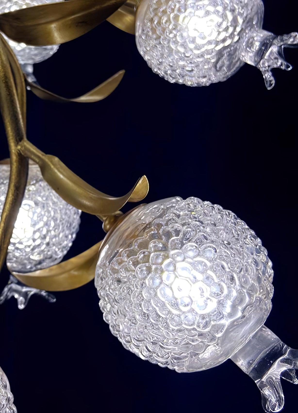 Pomegranate Brass Branch Chandelier by Bling Lighting Studio