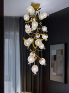 Pomegranate Brass Branch Chandelier by Bling Lighting Studio