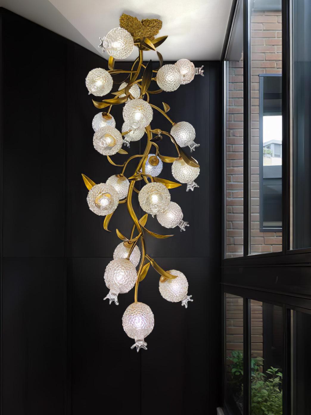 Pomegranate Brass Branch Chandelier by Bling Lighting Studio