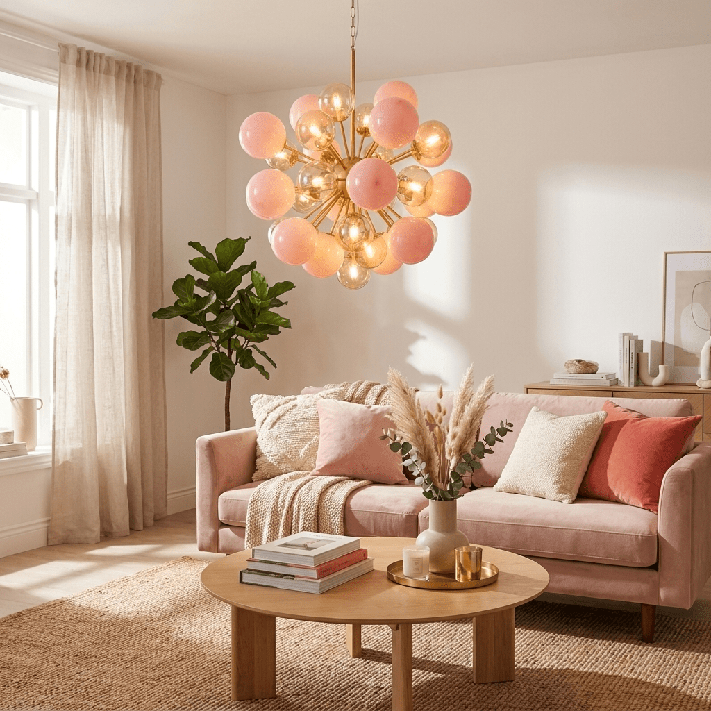 Pomelia Glass Globe Sputnik Chandelier