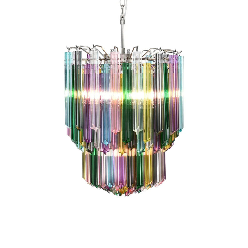 Prismatic Murano Colorful Chandelier by Bling Lighting Studio