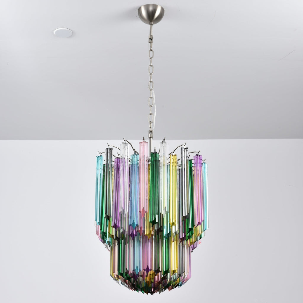 Prismatic Glass Colorful Chandelier Glass lighting by Bling Lighting Studio