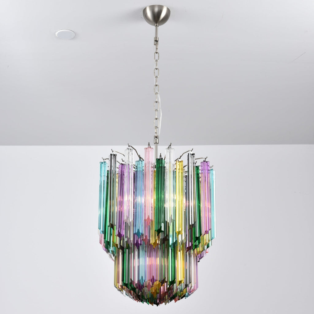 Prismatic Glass Colorful Chandelier Glass lighting by Bling Lighting Studio