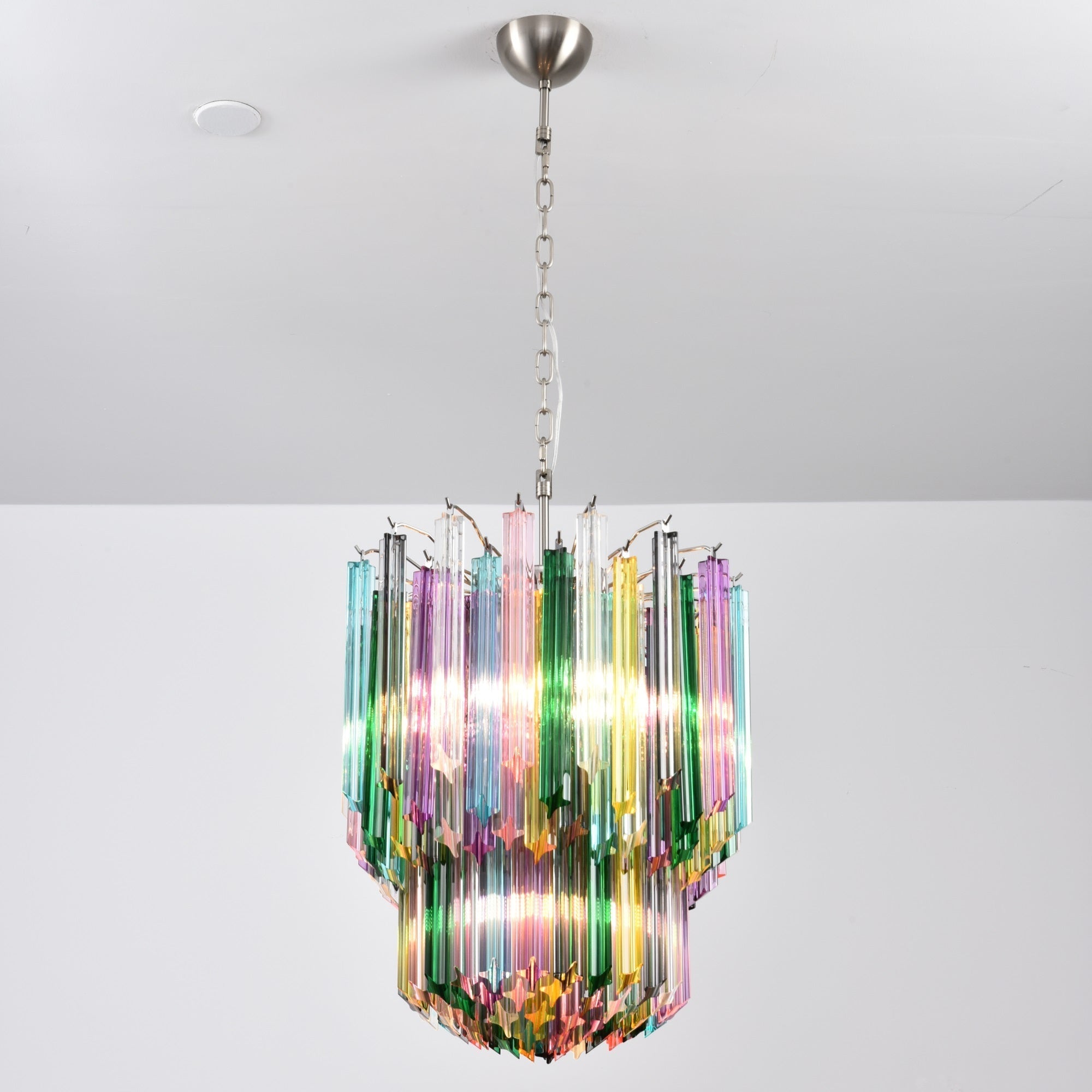 Prismatic Glass Colorful Chandelier Glass lighting by Bling Lighting Studio