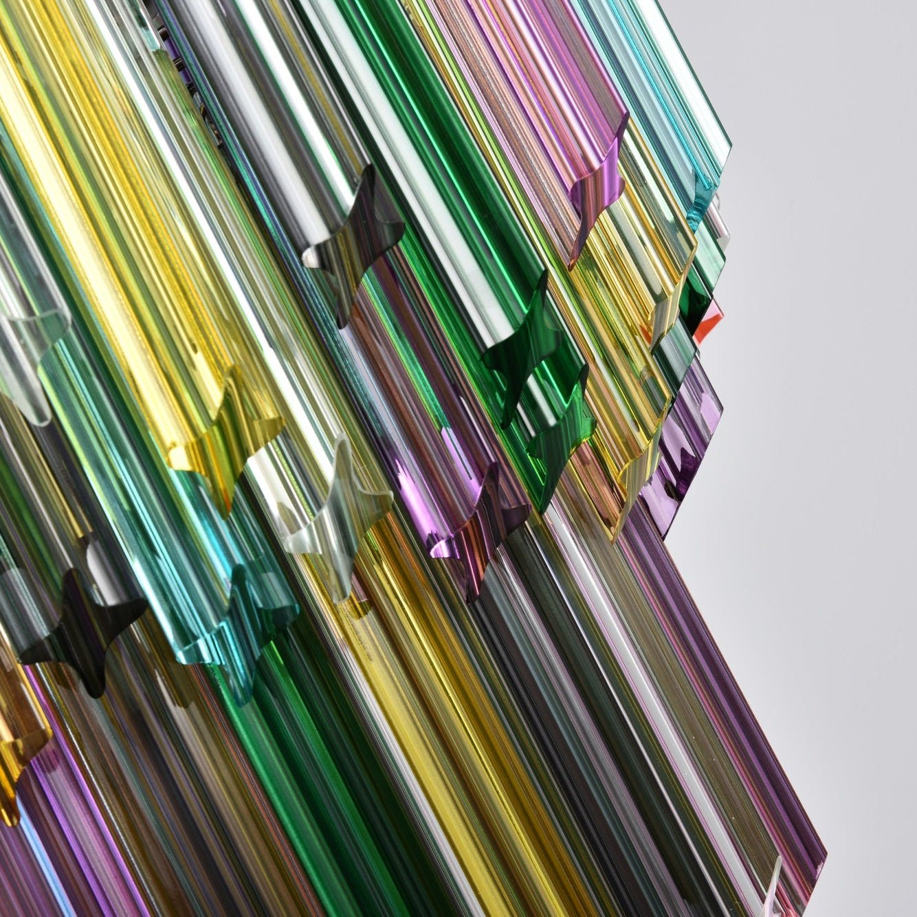 Prismatic Glass Colorful Chandelier Glass lighting by Bling Lighting Studio