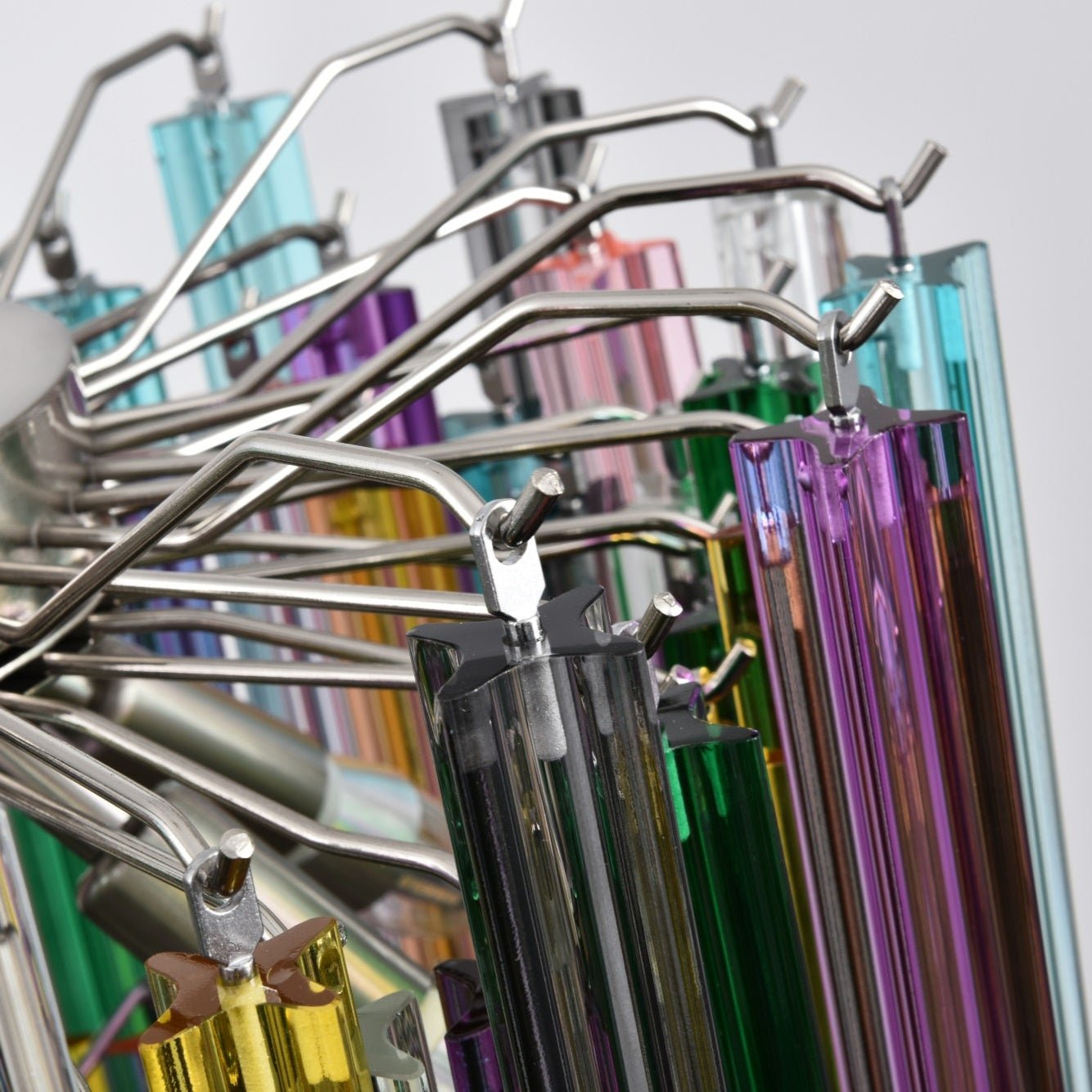 Prismatic Glass Colorful Chandelier Glass lighting by Bling Lighting Studio