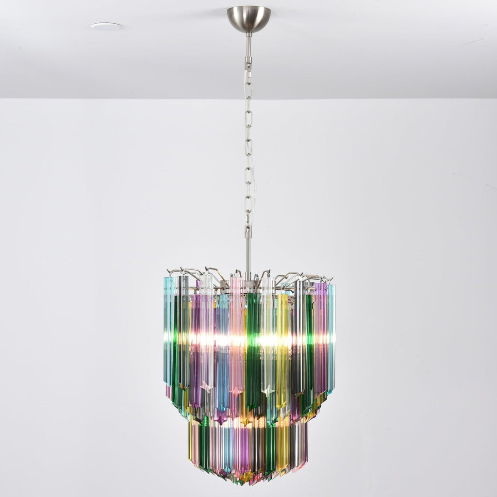 Prismatic Glass Colorful Chandelier Glass lighting by Bling Lighting Studio