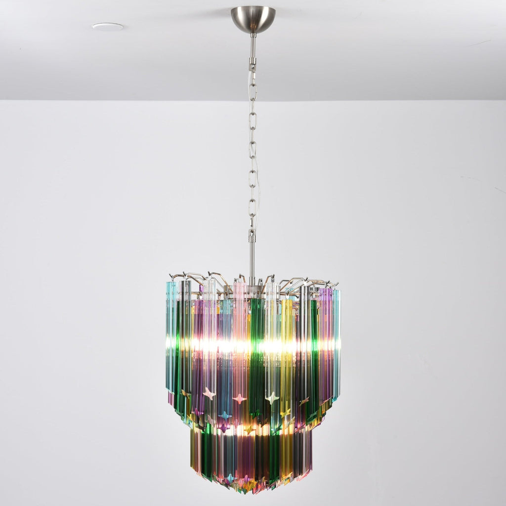 Prismatic Glass Colorful Chandelier Glass lighting by Bling Lighting Studio