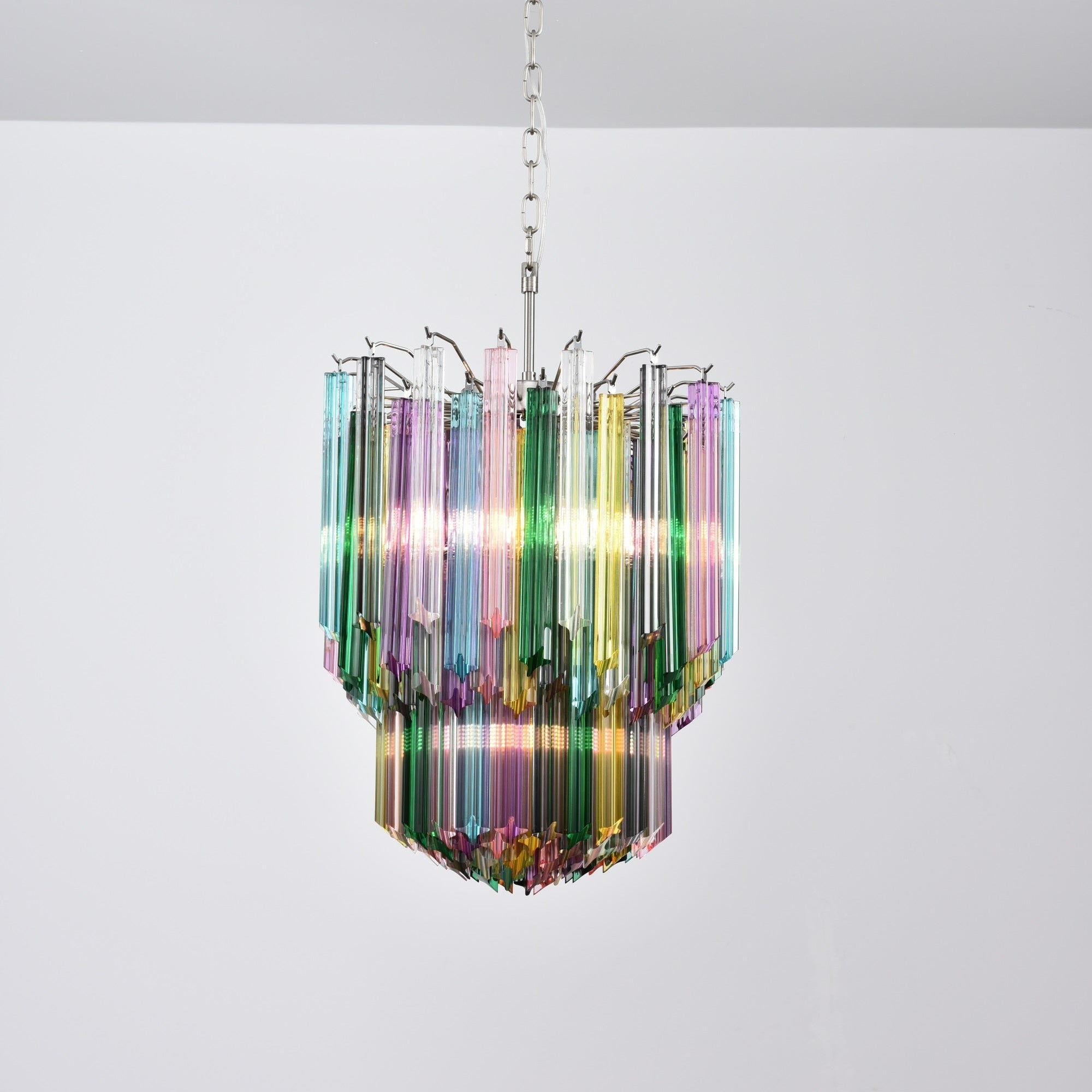 Prismatic Glass Colorful Chandelier Glass lighting by Bling Lighting Studio