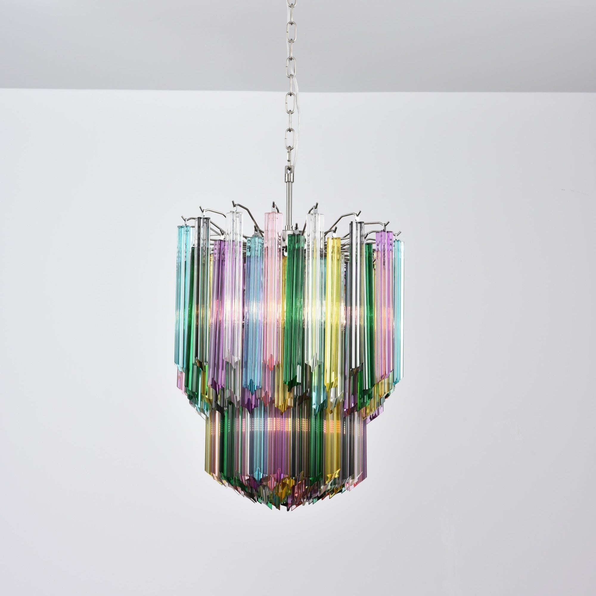 Prismatic Glass Colorful Chandelier Glass lighting by Bling Lighting Studio