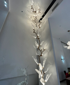 Creative Bionic Resin Leaves Chandelier for Living Room/Dining Room/Staircase by Bling Lighting Studio