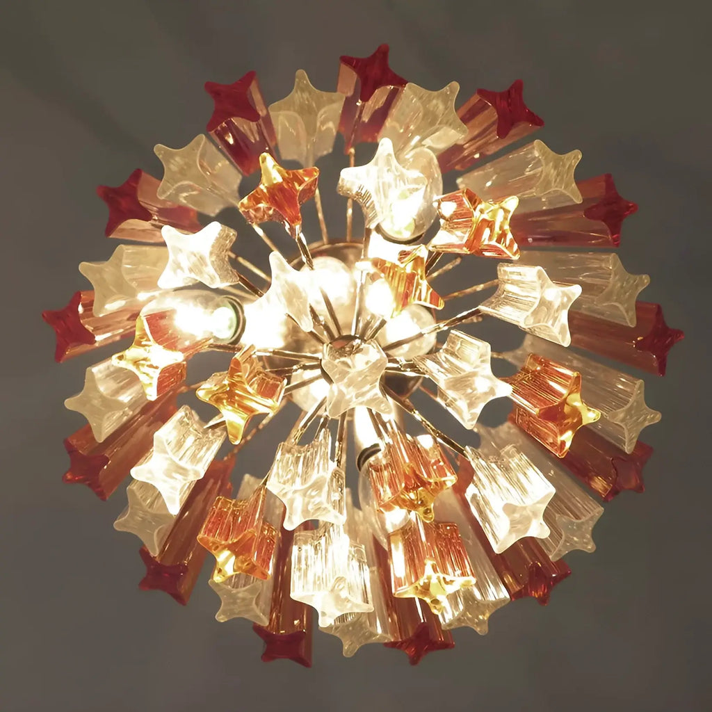 Quadriedri Murano Prisms Amber Transparent Chandelier product image
