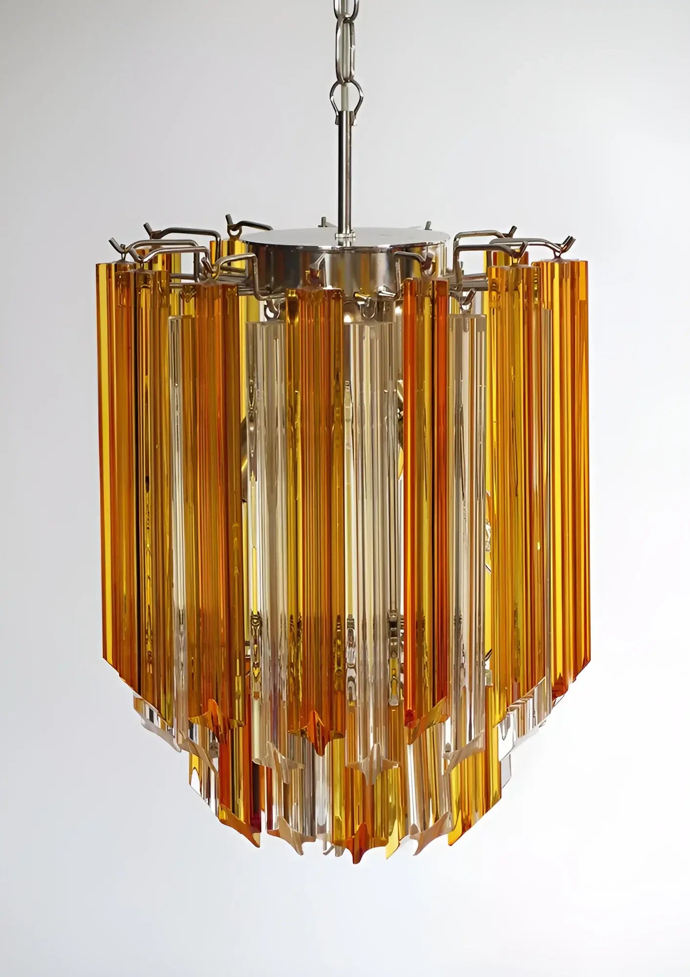 Quadriedri Murano Prisms Amber Transparent Chandelier product image