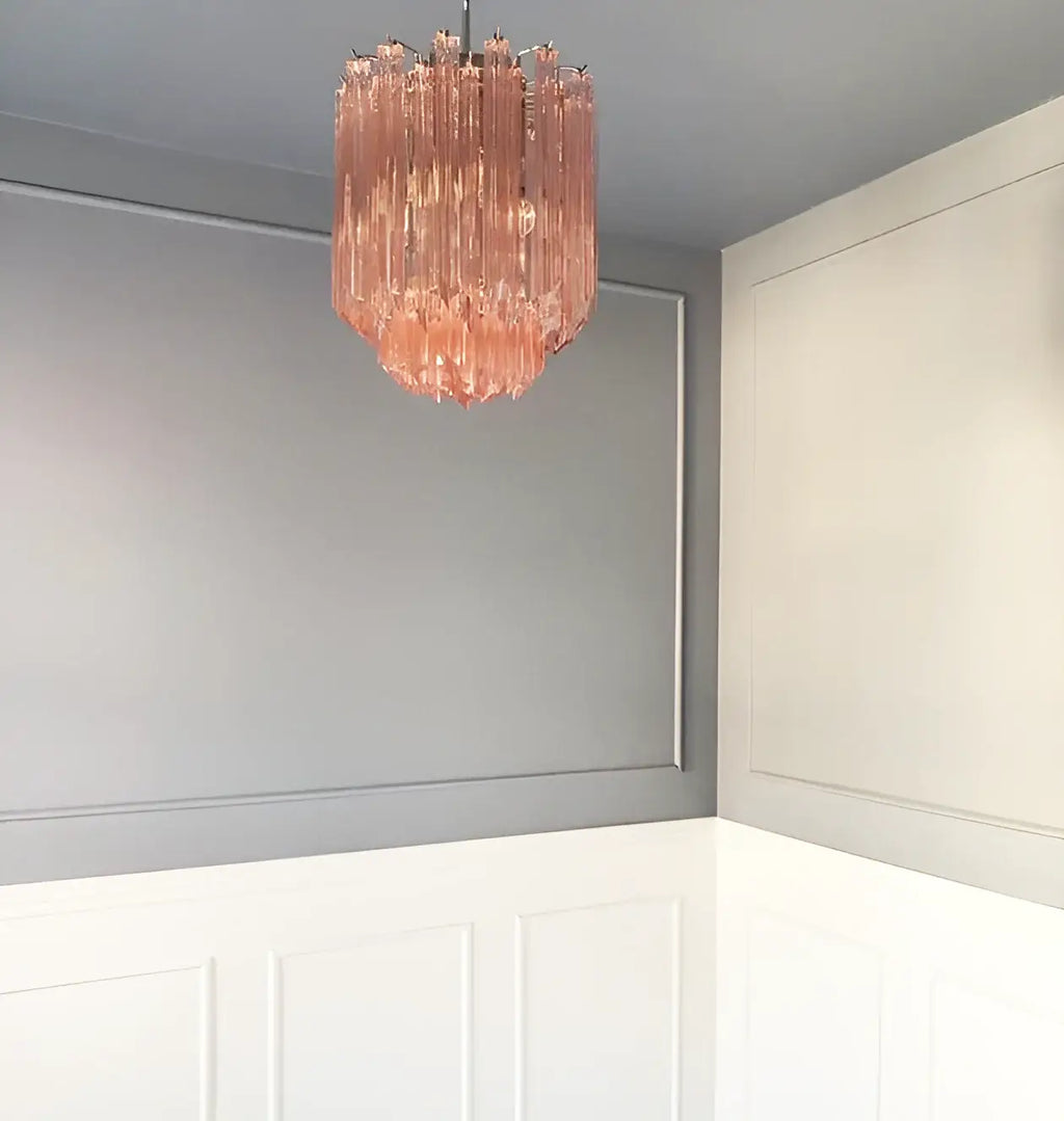 Quadriedri Murano Prisms Pink Chandelier product image