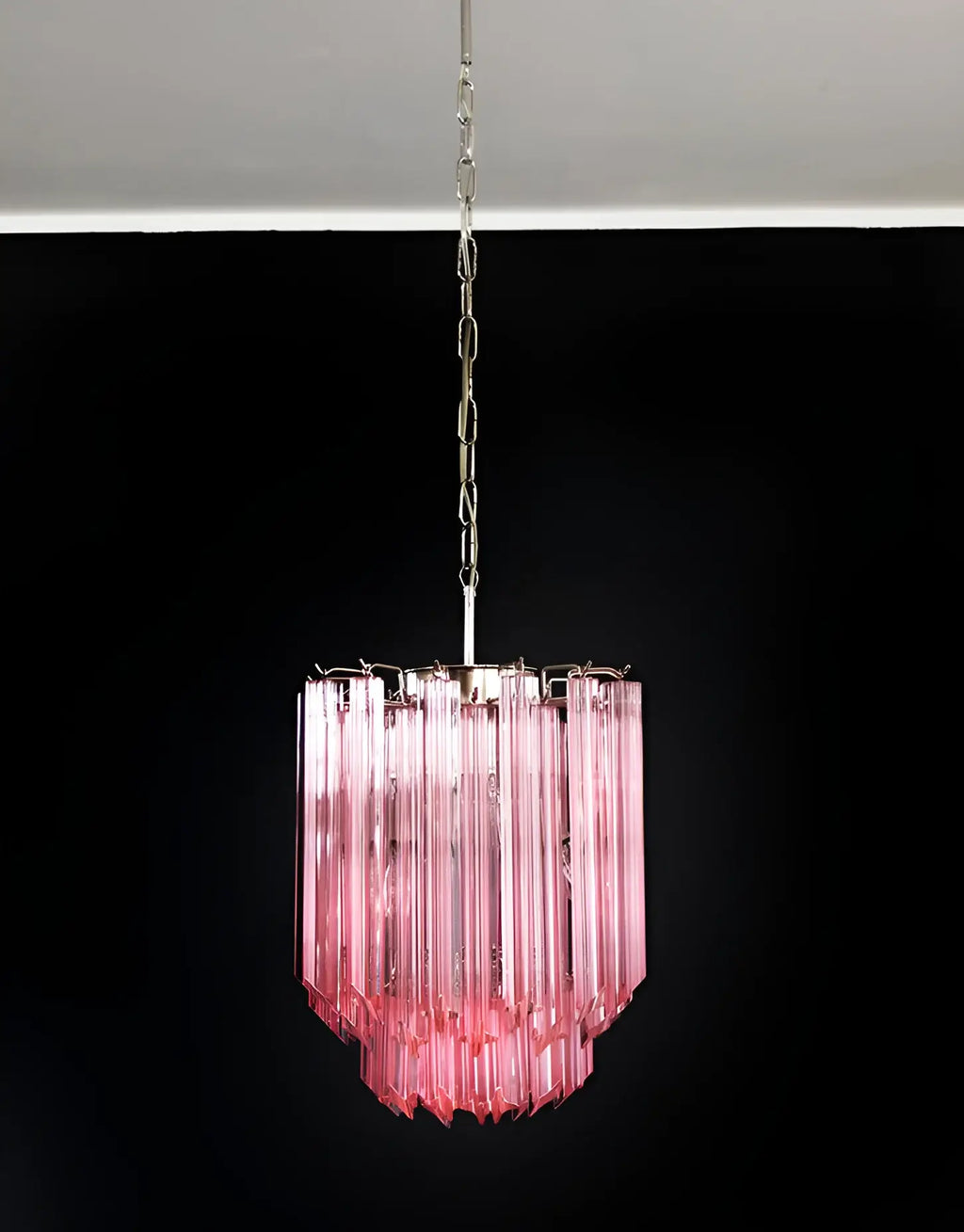 Quadriedri Murano Prisms Pink Chandelier product image