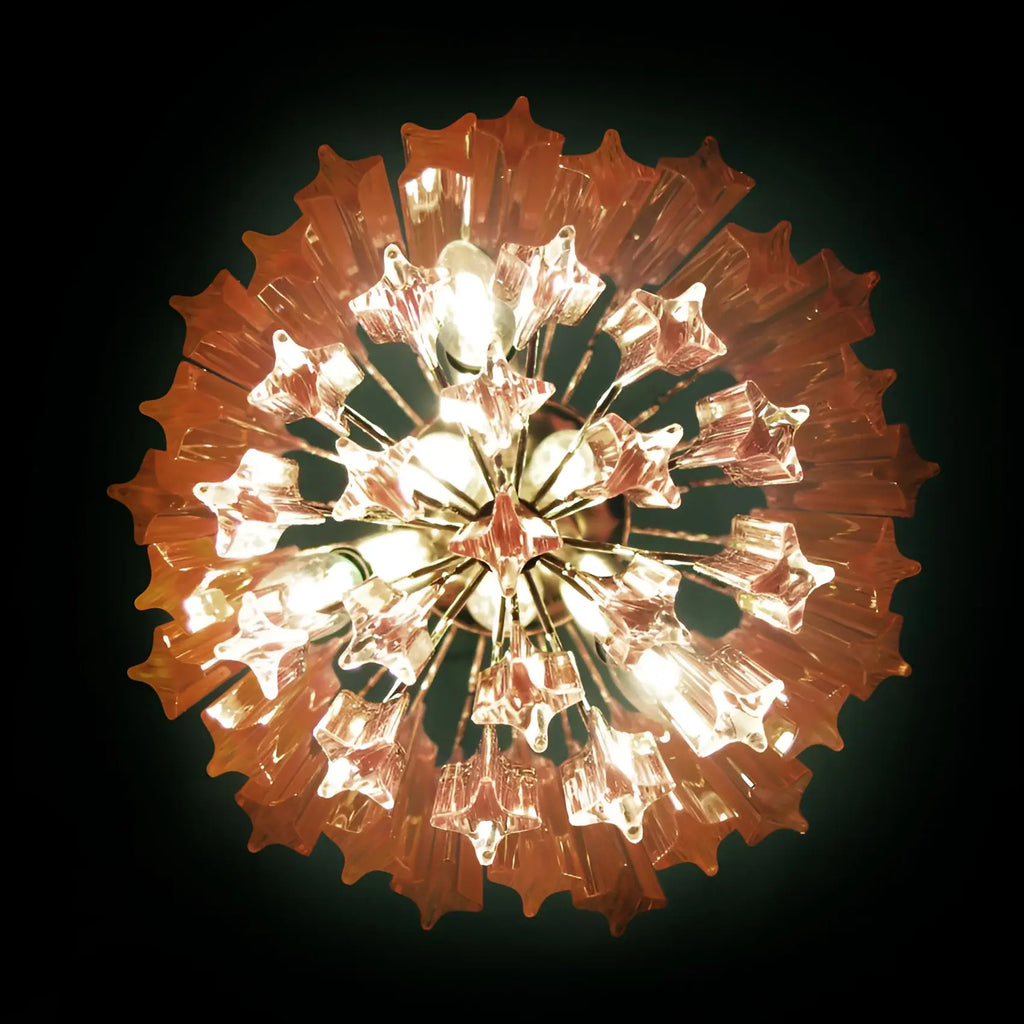Quadriedri Murano Prisms Pink Chandelier product image