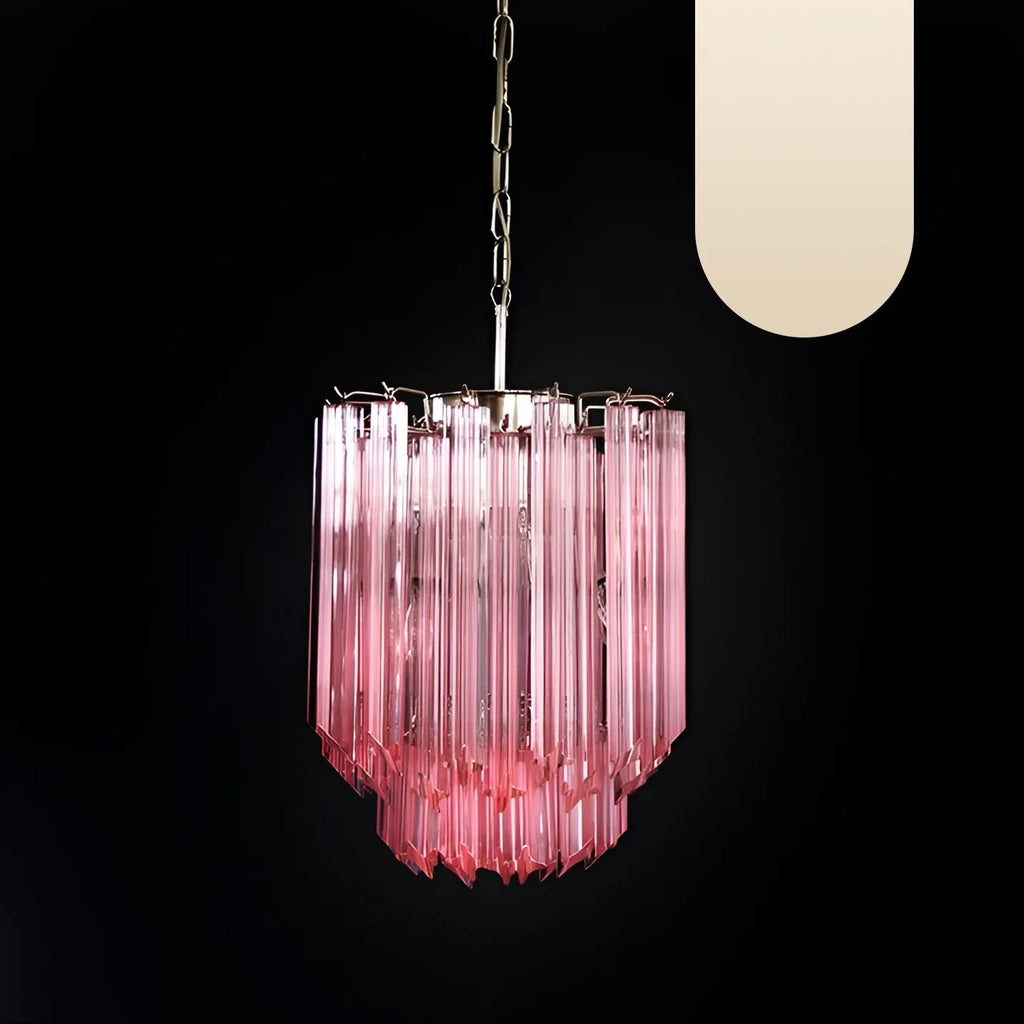 Quadriedri Murano Prisms Pink Chandelier product image