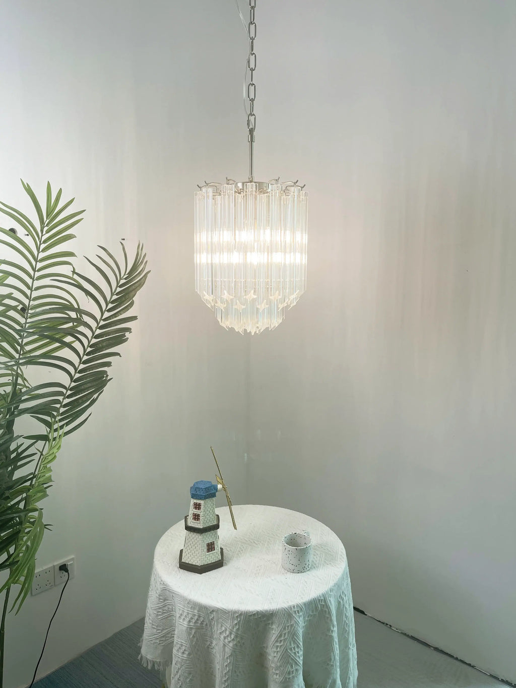 Quadriedri Murano Prisms Transparant Chandelier product image