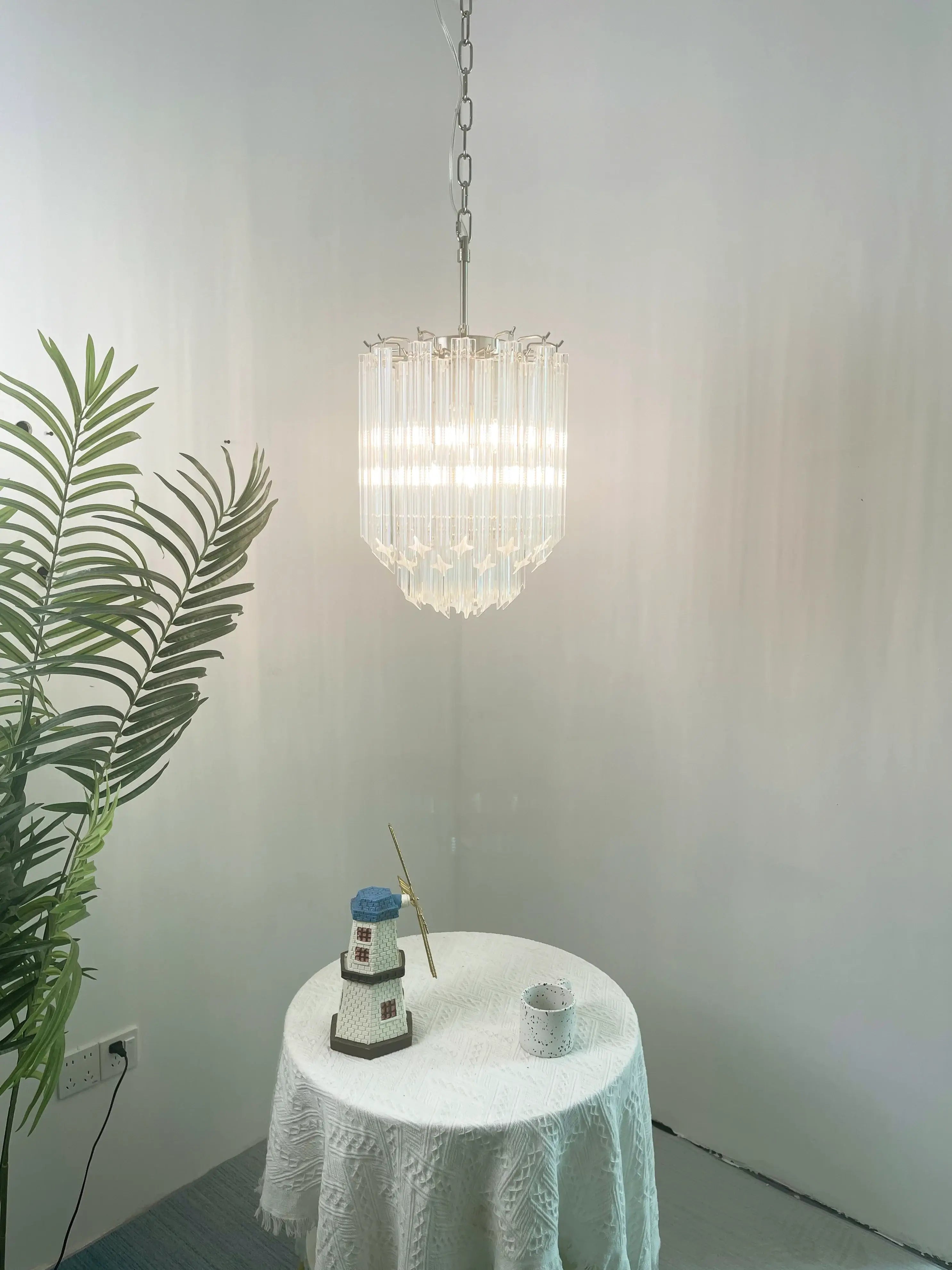 Quadriedri Murano Prisms Transparant Chandelier product image