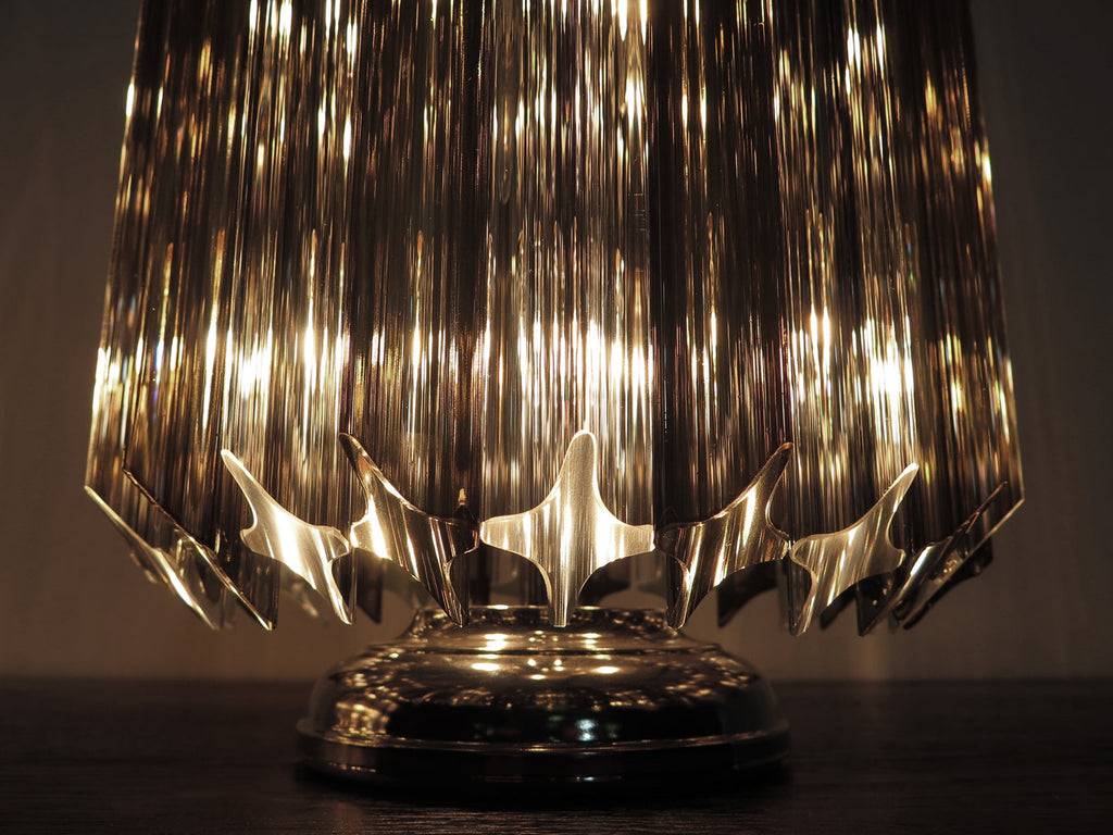 Murano Table Lamp | 24 Clear Smoked Prism Glass | Set of 2
