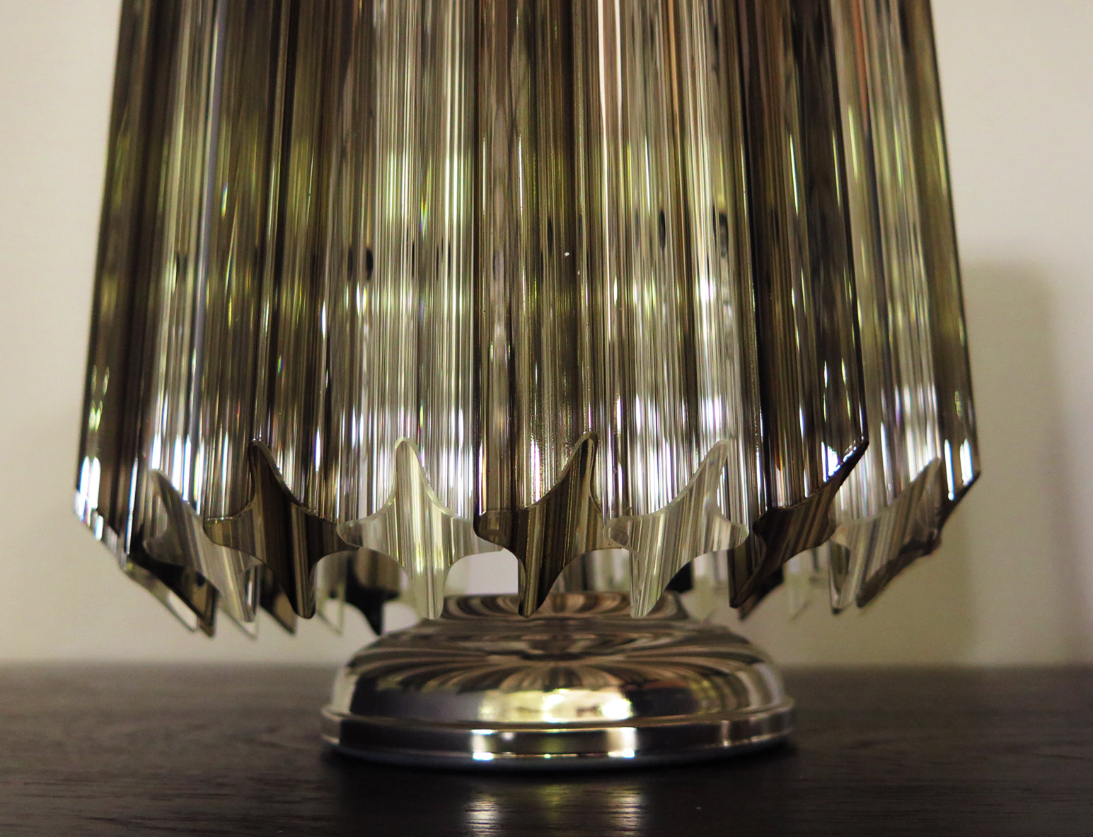 Murano Table Lamp | 24 Clear Smoked Prism Glass | Set of 2