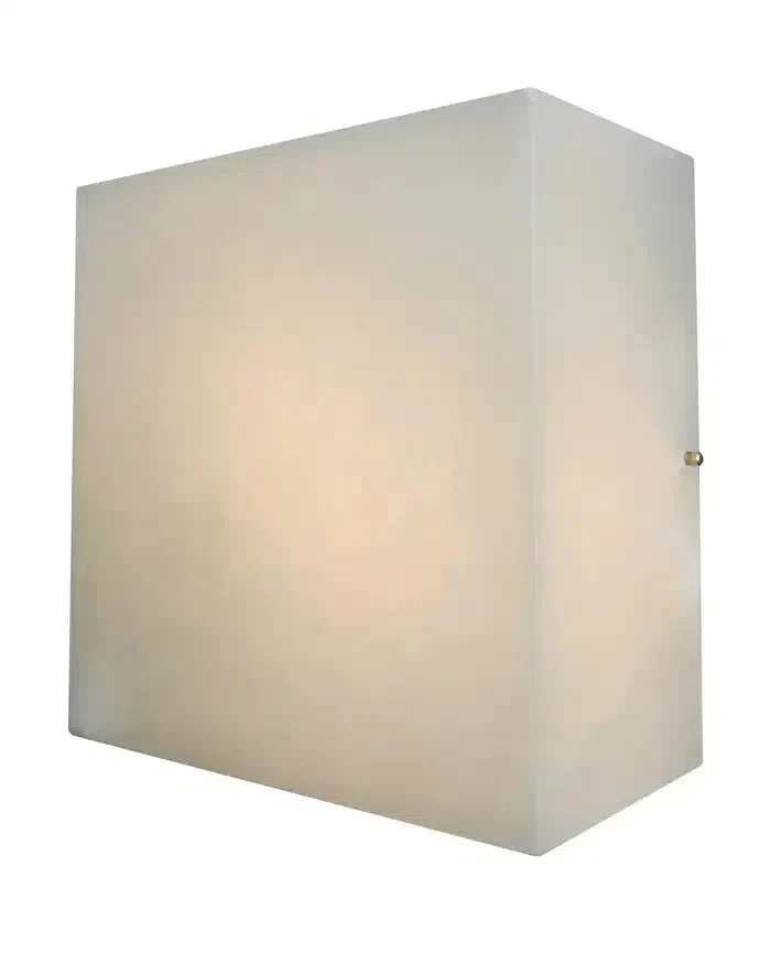 Large 'Titan 4' Alabaster Wall or Ceiling Lamp Flush Mount by Bling Lighting Studio