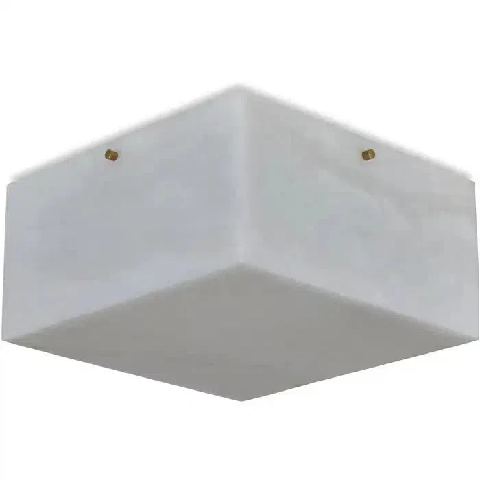 Large 'Titan 4' Alabaster Wall or Ceiling Lamp Flush Mount by Bling Lighting Studio