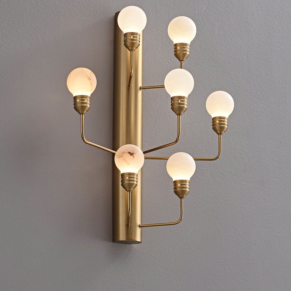 Raggiera Alabaster Globe Wall Sconce