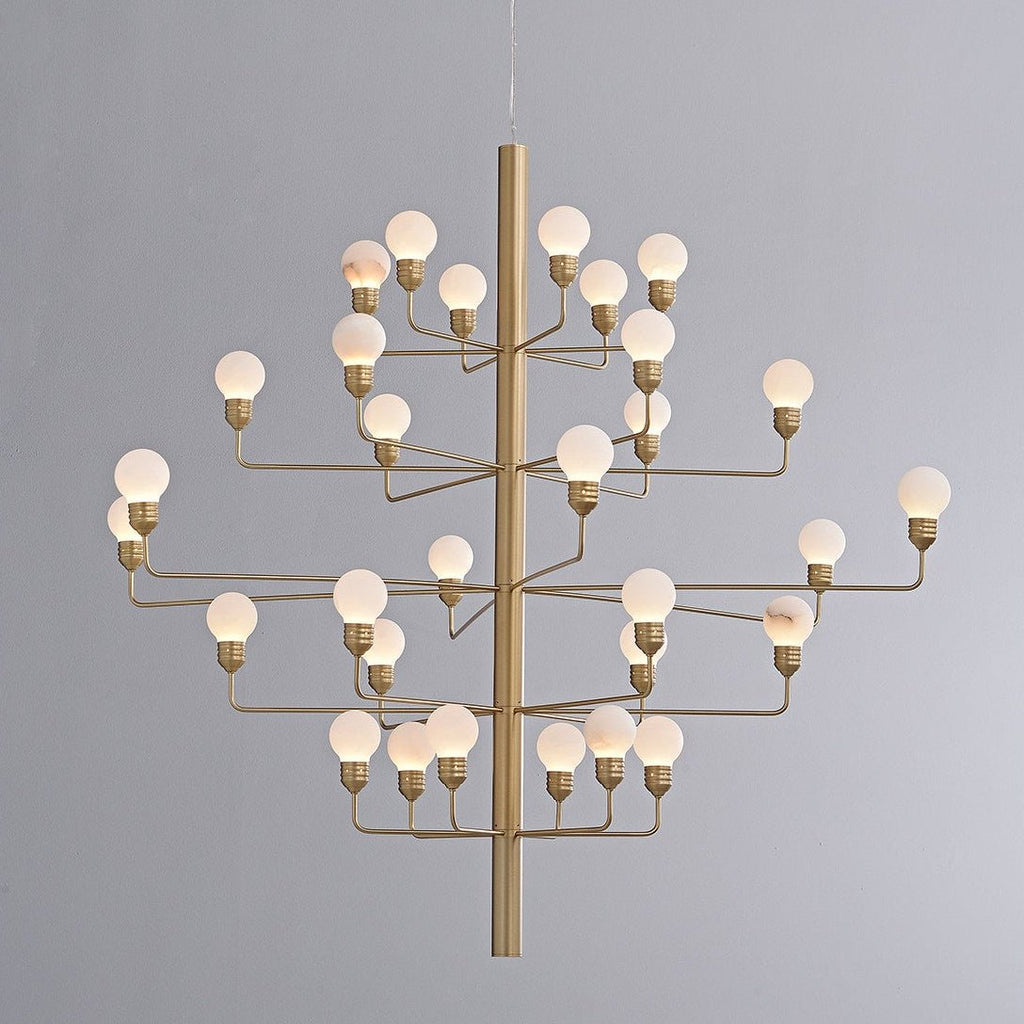 Raggiera Tiered Alabaster Globe Chandelier
