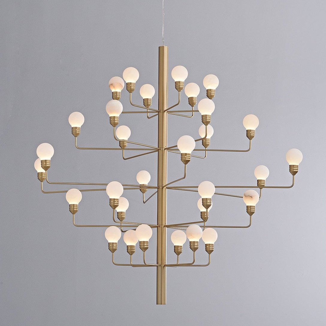 Raggiera Tiered Alabaster Globe Chandelier