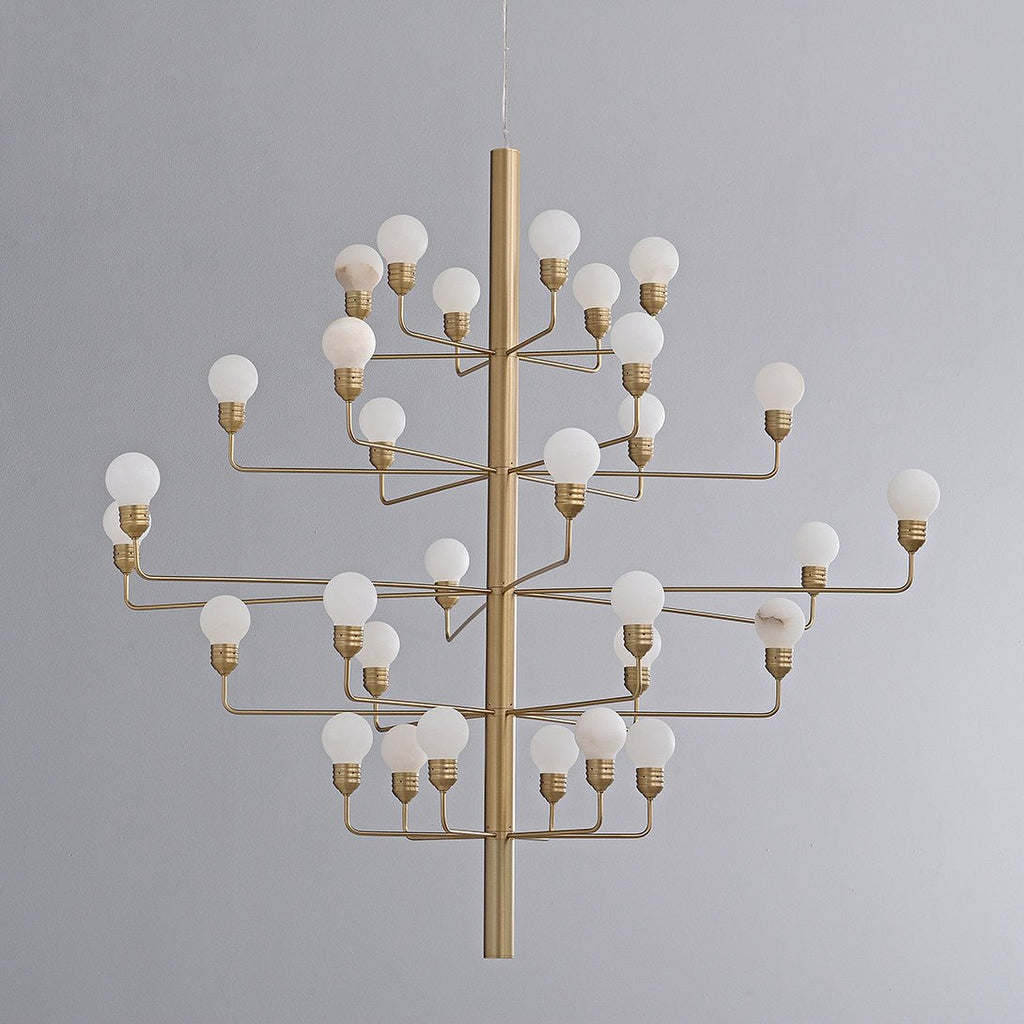 Raggiera Tiered Alabaster Globe Chandelier