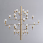 Raggiera Tiered Alabaster Globe Chandelier