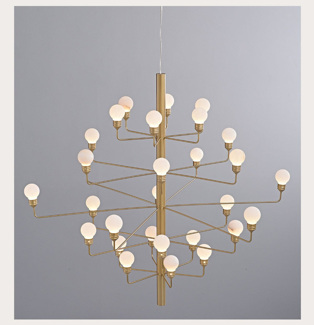 Raggiera Tiered Alabaster Globe Chandelier