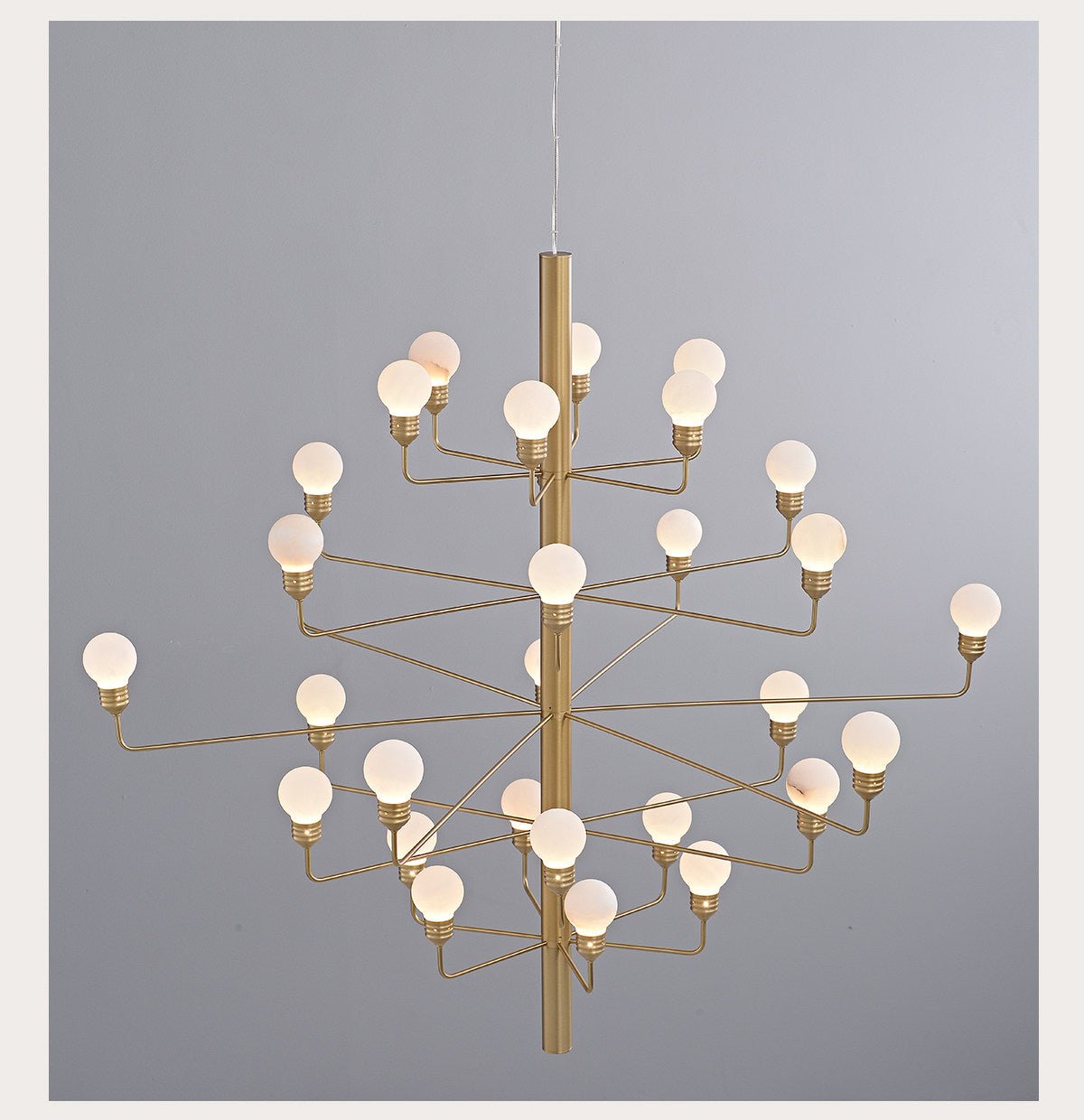 Raggiera Tiered Alabaster Globe Chandelier