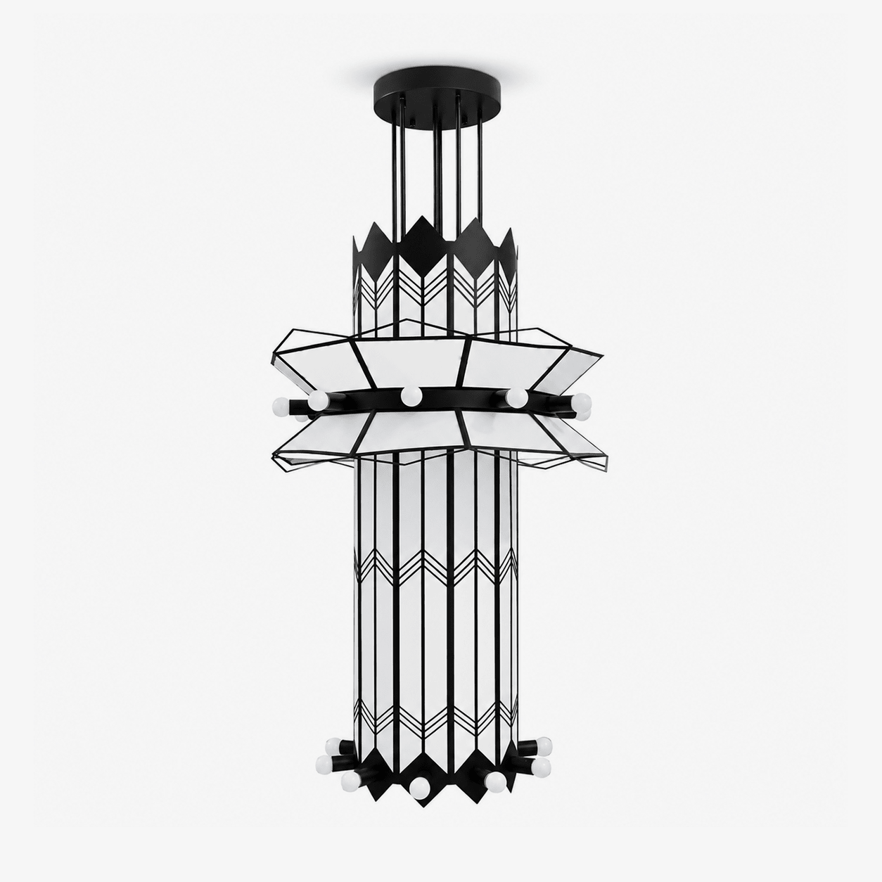 Rayonne Art Deco Pendant Chandelier