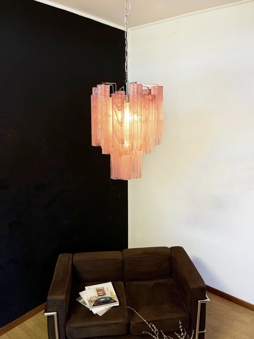 Red Murano Glass Tube Chandelier additional product view