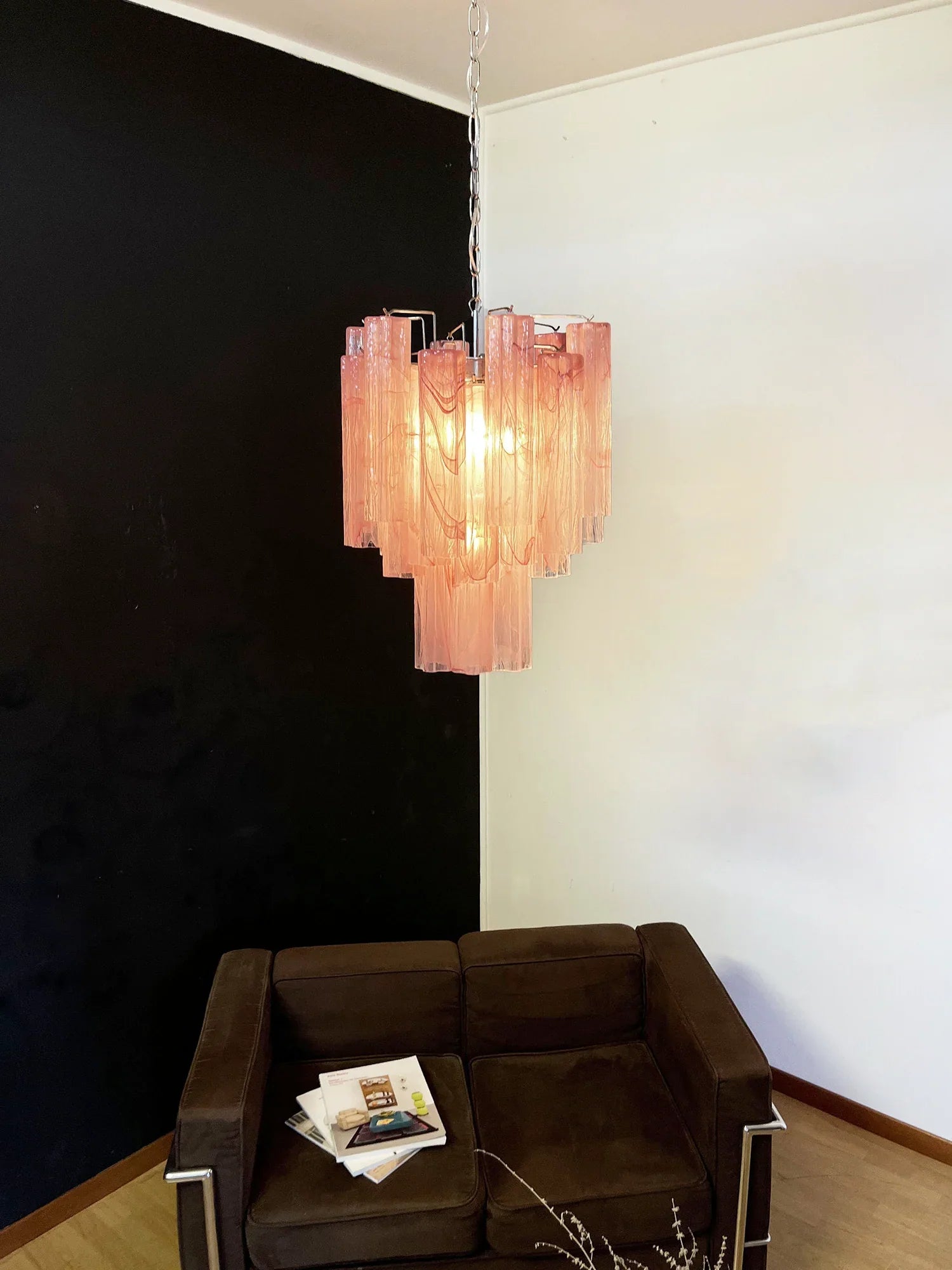 Red Murano Glass Tube Chandelier additional product view