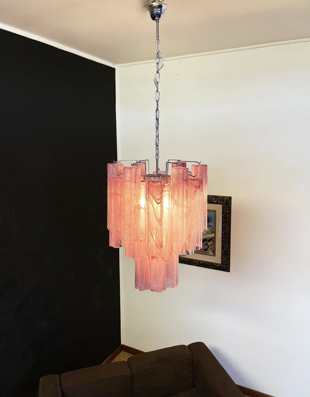 Red Murano Glass Tube Chandelier product image