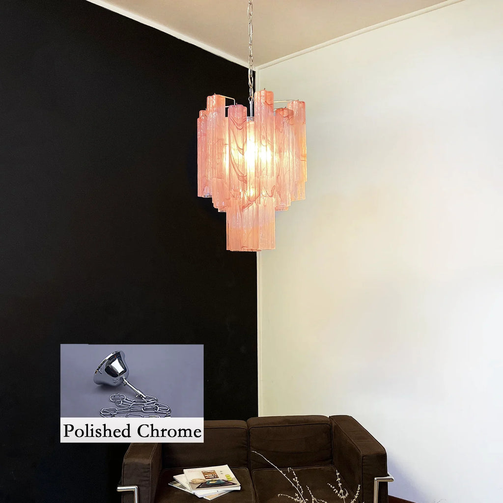 Red Murano Glass Tube Chandelier product image