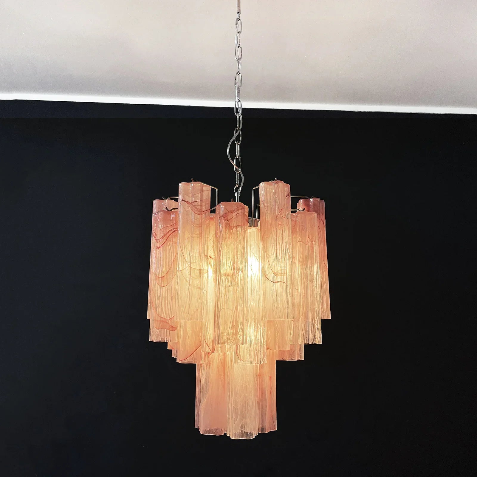 Red Murano Glass Tube Chandelier product image