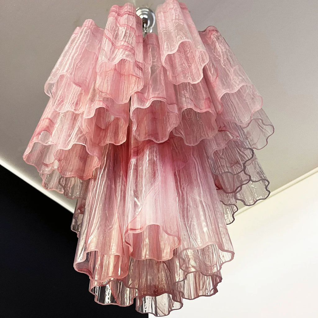 Red Murano Glass Tube Chandelier product image