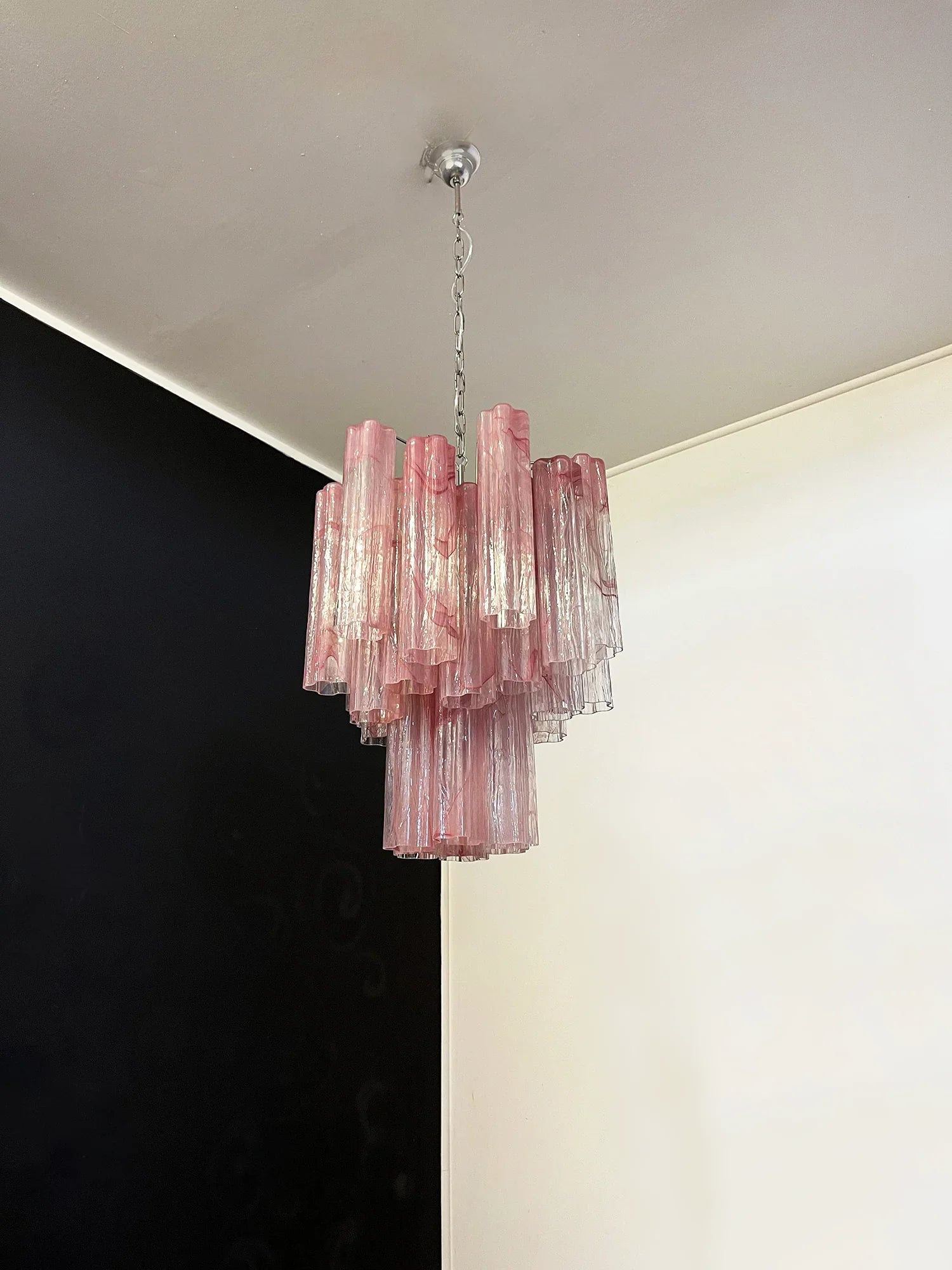 Red Murano Glass Tube Chandelier product image
