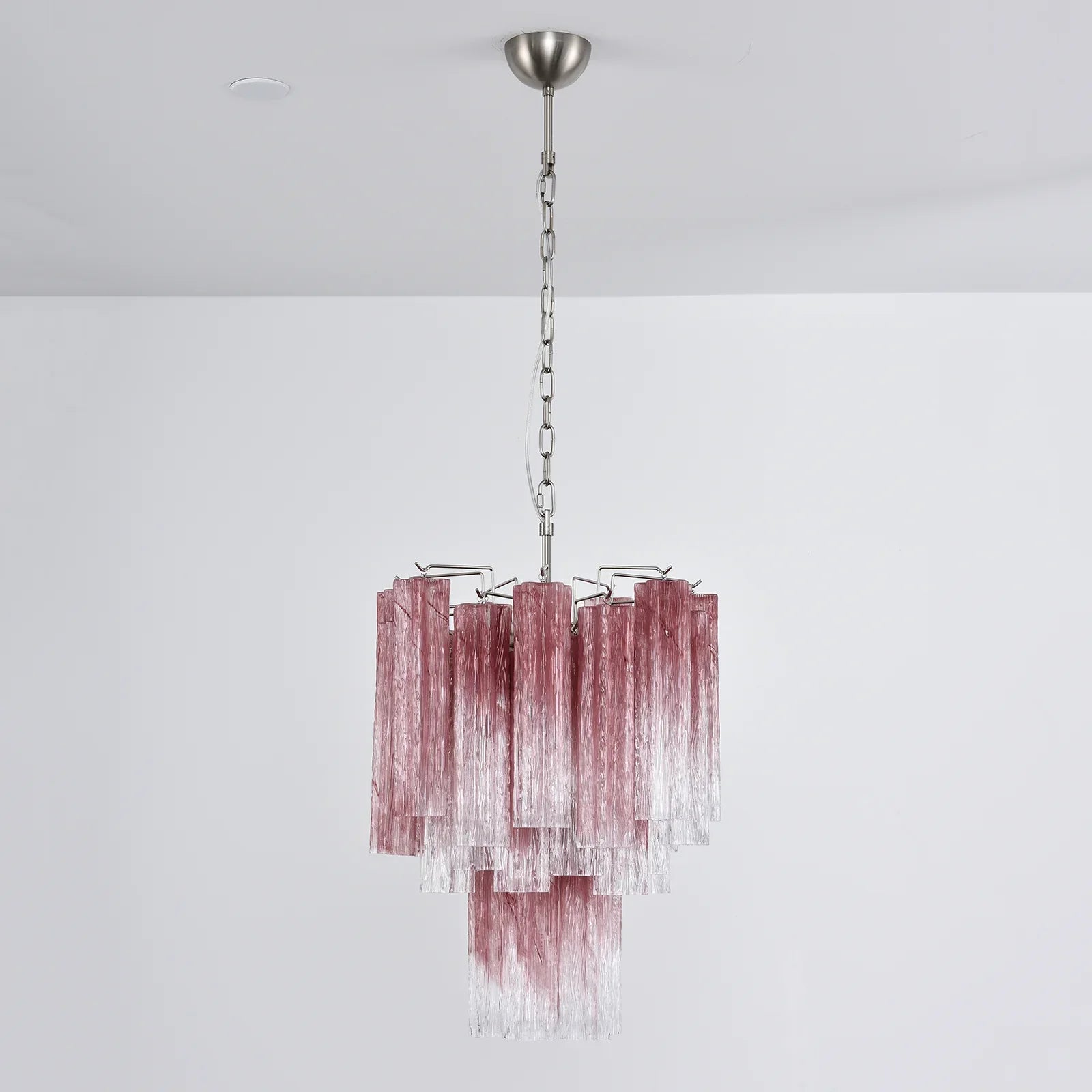 Gradient Red Murano Glass Tube Chandelier product image