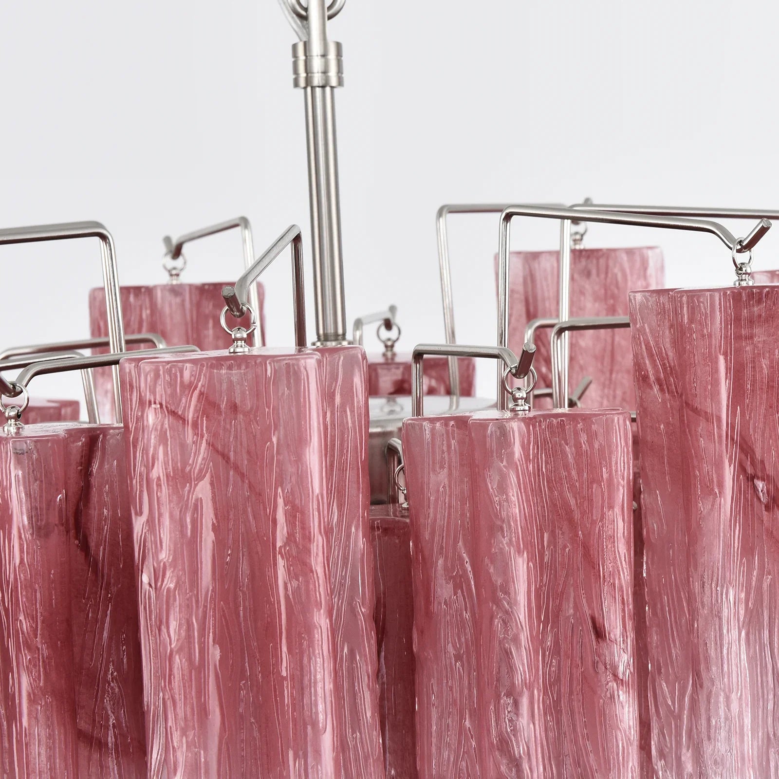 Gradient Red Murano Glass Tube Chandelier product image