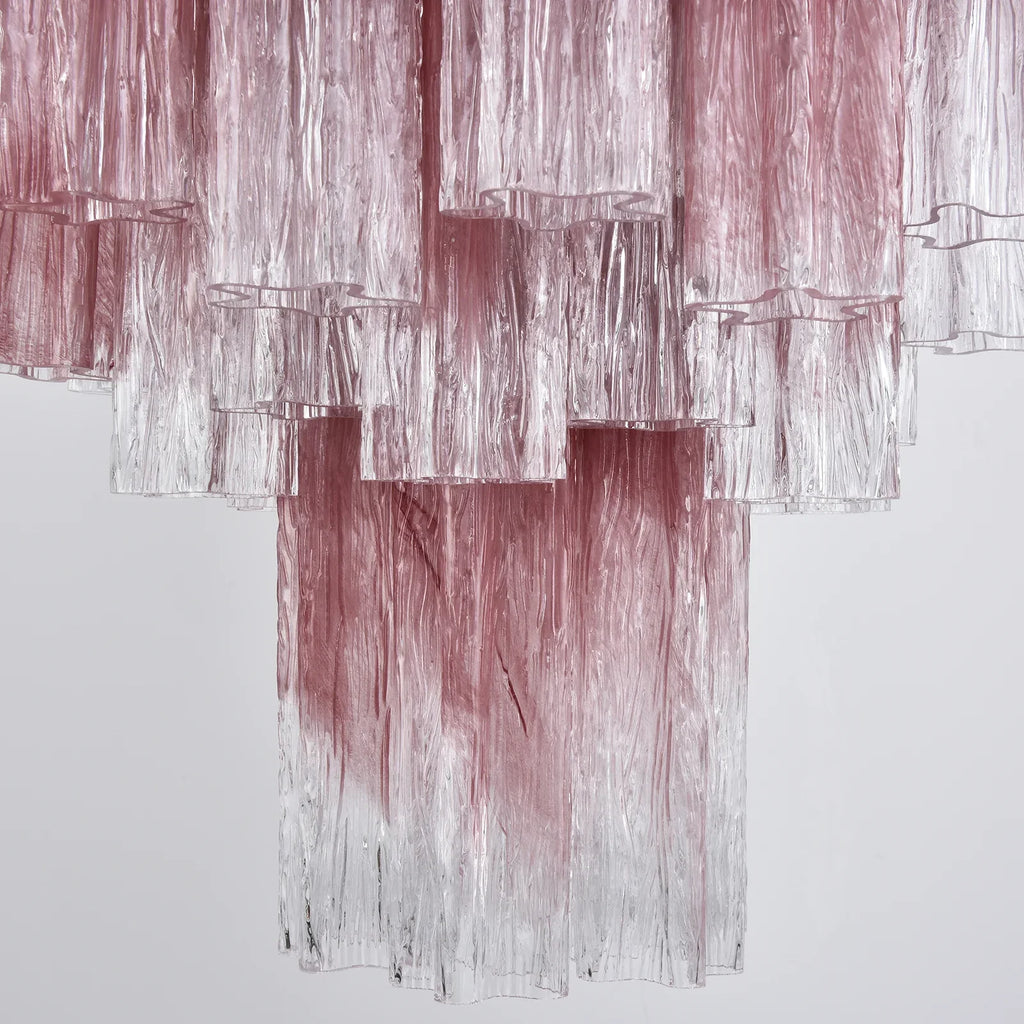 Gradient Red Murano Glass Tube Chandelier product image
