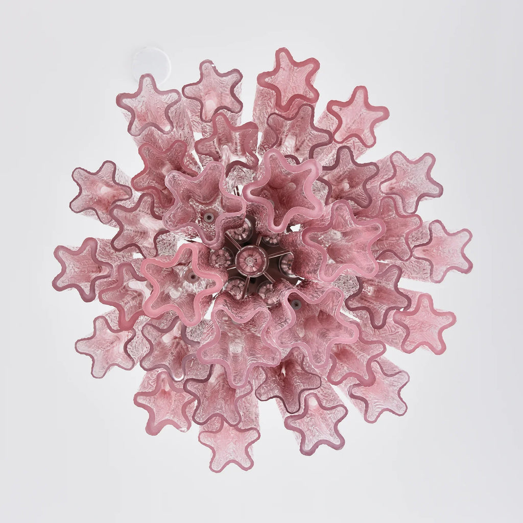 Gradient Red Murano Glass Tube Chandelier product image